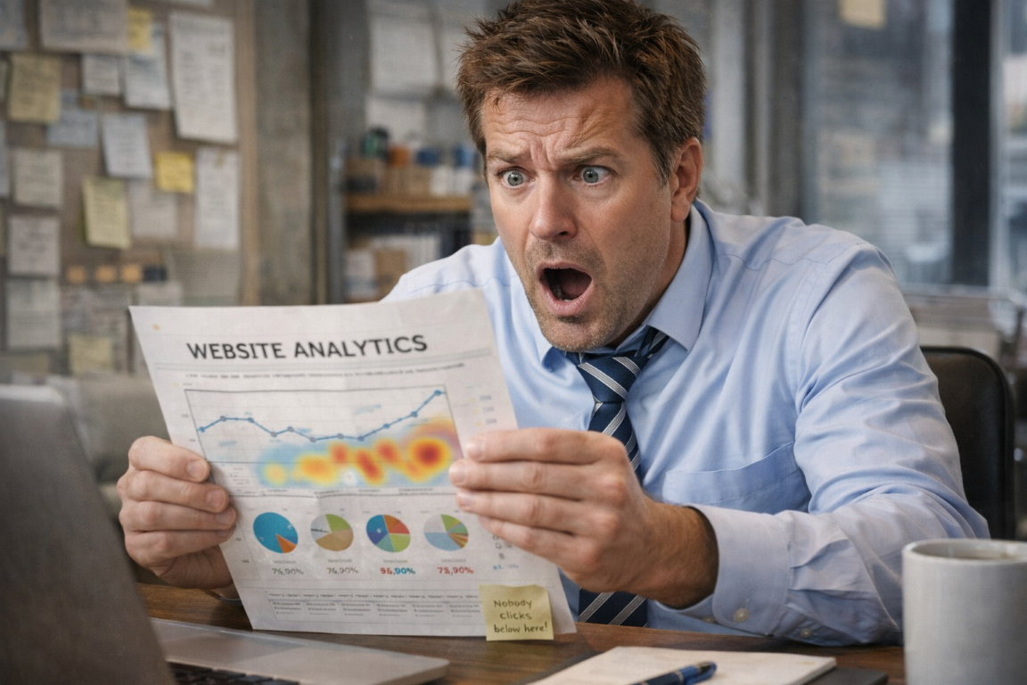 Website analytics dashboard and performance insights